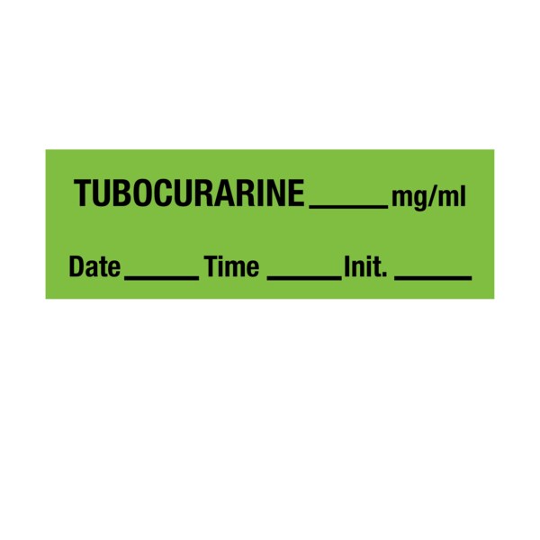 Tape, Tubocurarine 1/2" x 500" Green w/Black